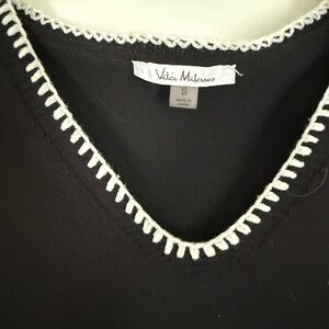 Vita Milano Black V-Neck Sweater